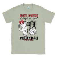 Matcha hot mess always stressed volleyball mama Classic Tee - MaliasSmallBusiness