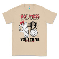 Mushroom hot mess always stressed volleyball mama Classic Tee - MaliasSmallBusiness