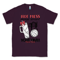 Plum hot mess always stressed volleyball mama Classic Tee - MaliasSmallBusiness