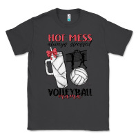 Smoke hot mess always stressed volleyball mama Classic Tee - MaliasSmallBusiness