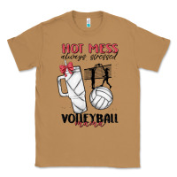 Toasted Coconut hot mess always stressed volleyball mama Classic Tee - MaliasSmallBusiness