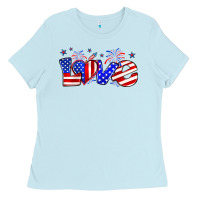 Baby Blue love 4th of july Ladies Tee - Zillion Design Studio