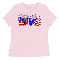 Bubblegum Pink love 4th of july Ladies Tee - Zillion Design Studio