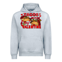 Heather Grey Tacos are my Valentine Valentine's Day Urban Hoodie - FaDigitalArtStudio