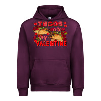 Mauve Wine Tacos are my Valentine Valentine's Day Urban Hoodie - FaDigitalArtStudio