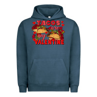 Pigment Midnight Navy Tacos are my Valentine Valentine's Day Urban Hoodie - FaDigitalArtStudio