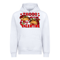 White Tacos are my Valentine Valentine's Day Urban Hoodie - FaDigitalArtStudio