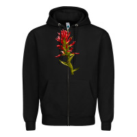 Black Indian Paintbrush Zipper Hoodie - LillyAllenDesigns