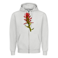 Dove Grey Indian Paintbrush Zipper Hoodie - LillyAllenDesigns