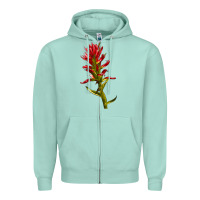 Seafoam Indian Paintbrush Zipper Hoodie - LillyAllenDesigns