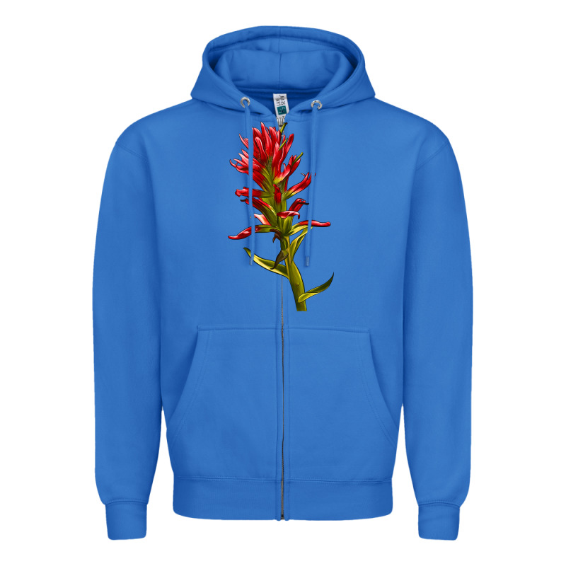 Indian Paintbrush Zipper Hoodie by LillyAllenDesigns | Teevron