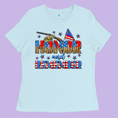 Honor And Remember Ladies Tee Designed By Zillion Design Studio