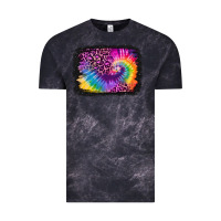 Cloud Black tie dye leopard glitter background Vintage Tee - Jasminsmagicworld