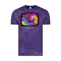 Cloud Purple tie dye leopard glitter background Vintage Tee - Jasminsmagicworld