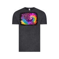 Vintage Black tie dye leopard glitter background Vintage Tee - Jasminsmagicworld