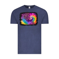 Vintage Denim tie dye leopard glitter background Vintage Tee - Jasminsmagicworld