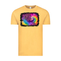 Vintage Mustard tie dye leopard glitter background Vintage Tee - Jasminsmagicworld