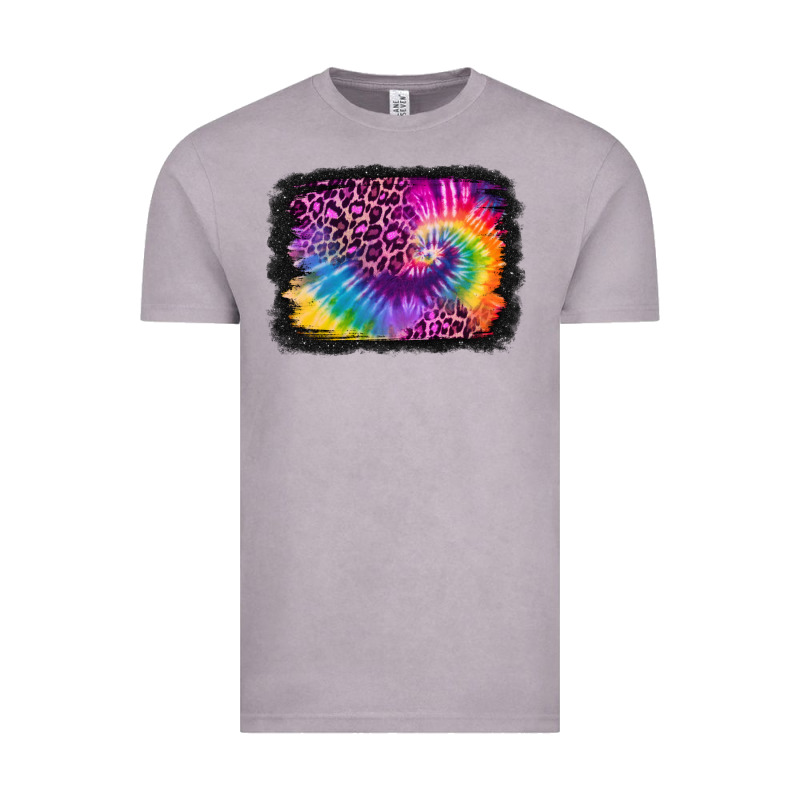 Tie Dye Leopard Glitter Background Vintage Tee by Jasminsmagicworld | Teevron