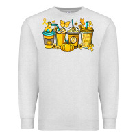 Oatmeal Heather Childhood Cancer coffee cups yellow ribbon Premium Sweatshirt - NancyCooperArtShop