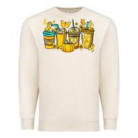 Sandshell Childhood Cancer coffee cups yellow ribbon Premium Sweatshirt - NancyCooperArtShop