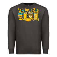 Smoke Childhood Cancer coffee cups yellow ribbon Premium Sweatshirt - NancyCooperArtShop