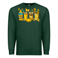 Sports Green Childhood Cancer coffee cups yellow ribbon Premium Sweatshirt - NancyCooperArtShop