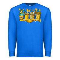 True Royal Childhood Cancer coffee cups yellow ribbon Premium Sweatshirt - NancyCooperArtShop