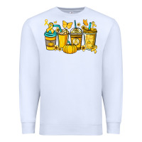White Childhood Cancer coffee cups yellow ribbon Premium Sweatshirt - NancyCooperArtShop