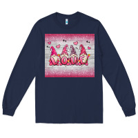 Navy valentine's day gnomes Long Sleeve Tee - MaliasSmallBusiness