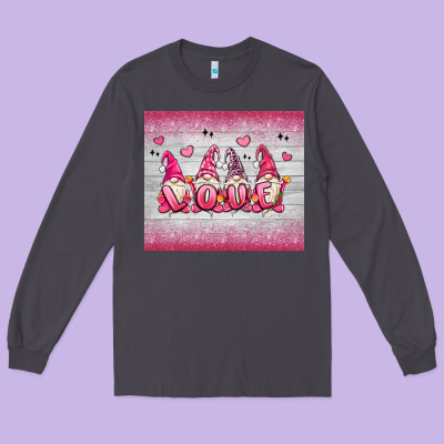 Valentine's Day Gnomes Long Sleeve Tee Designed By Maliassmallbusiness