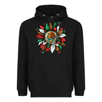 Black Mexican Sunflower Heavyweight Hoodie - texasbilliewilder