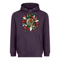 Plum Mexican Sunflower Heavyweight Hoodie - texasbilliewilder