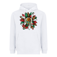 White Mexican Sunflower Heavyweight Hoodie - texasbilliewilder