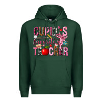 Sports Green Cupid's Favorite Teacher Valentine's Day Premium Hoodie - HowdyJamesFarm