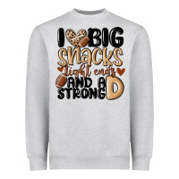 Heather Grey i love big sacks tight ends and a strong d Heavyweight Sweatshirt - MaliasSmallBusiness