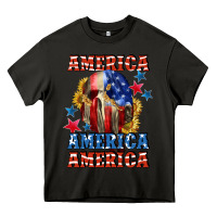 Asphalt America skeleton 4th of july Heavy Core Tee - CowGirlArtShop