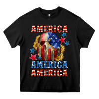 Black America skeleton 4th of july Heavy Core Tee - CowGirlArtShop