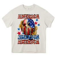 Cream America skeleton 4th of july Heavy Core Tee - CowGirlArtShop