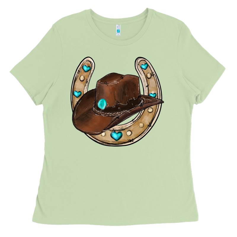 Horseshoe Cowboy Hat Ladies Tee by RanaPortraitStore | Teevron