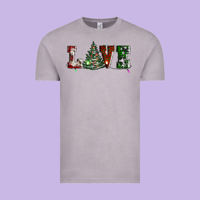 Love Christmas Tree Vintage Tee Designed By Adodesignshop