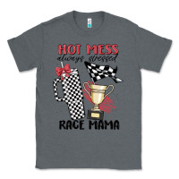 Charcoal Heather hot mess always stressed race mama Classic Tee - MaliasSmallBusiness
