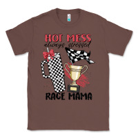 Chestnut hot mess always stressed race mama Classic Tee - MaliasSmallBusiness