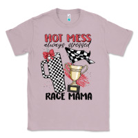 Lilac hot mess always stressed race mama Classic Tee - MaliasSmallBusiness