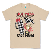 Mushroom hot mess always stressed race mama Classic Tee - MaliasSmallBusiness