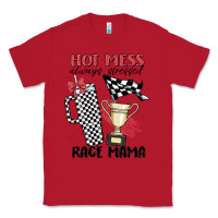 Red hot mess always stressed race mama Classic Tee - MaliasSmallBusiness