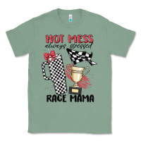 Sage hot mess always stressed race mama Classic Tee - MaliasSmallBusiness