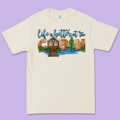 Life Is Better At The Cabin Premium Tee Designed By Hra Design Shop