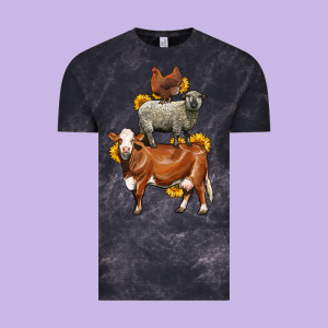 Farm Animals Stack Vintage Tee Designed By Lillyallendesigns
