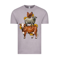 Vintage Zinc farm animals stack Vintage Tee - LillyAllenDesigns