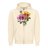 Sandshell In Your Eyes Rose Zipper Hoodie - LillyAllenDesigns